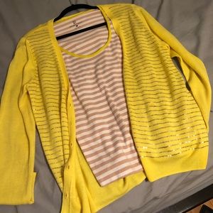 New York and Company Tee w/ cardigan!